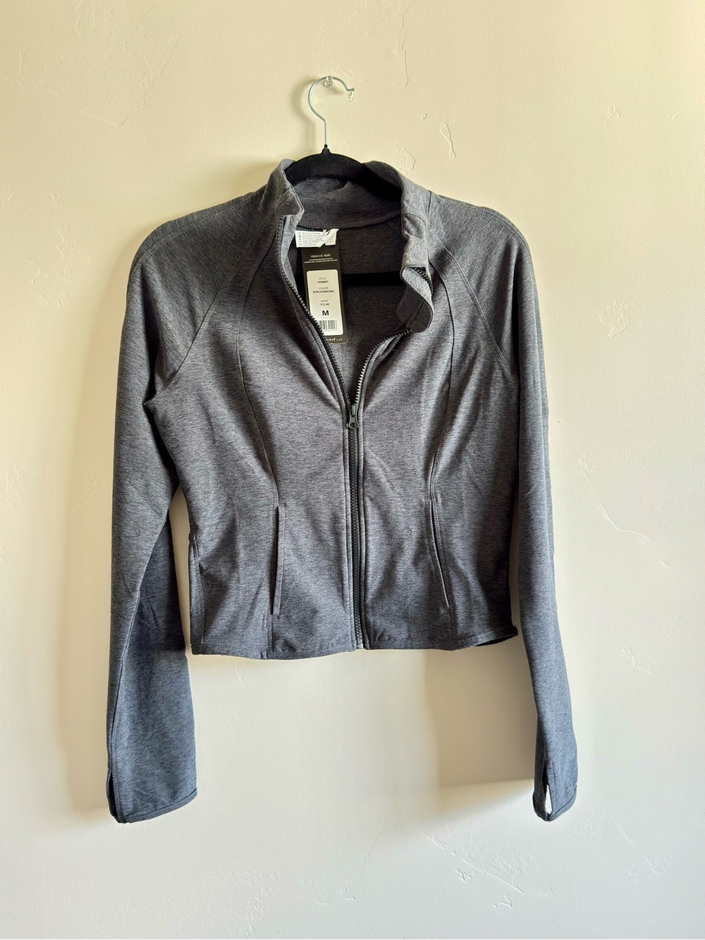 Yogalicious Gray Full-Zip Bomber Jacket
